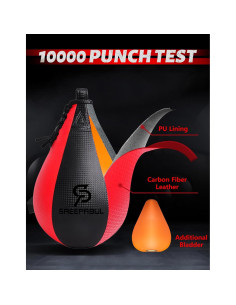 Bolsa de Velocidad SAEEPABUL Pera Cuero PU 25.4x17.8cm Boxeo 2