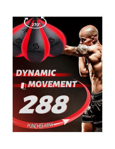 Bolsa de Velocidad SAEEPABUL Pera Cuero PU 25.4x17.8cm Boxeo