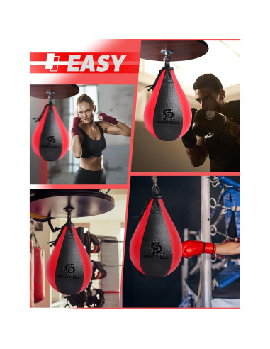 Bolsa de Velocidad SAEEPABUL Pera Cuero PU 25.4x17.8cm Boxeo