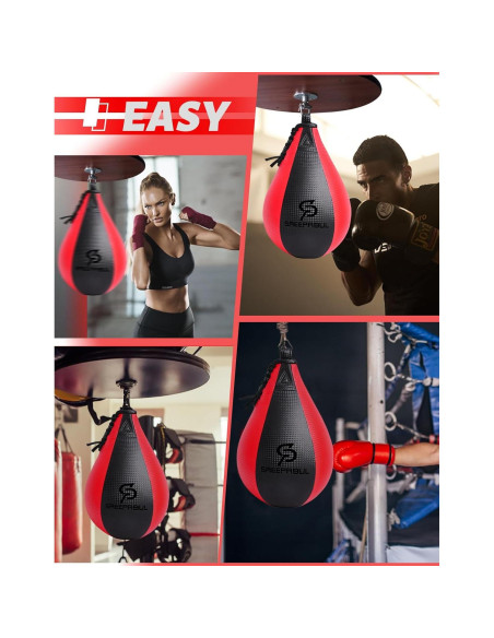 Bolsa de Velocidad SAEEPABUL Pera Cuero PU 25.4x17.8cm Boxeo