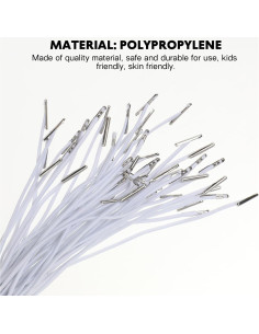 Cuerdas Elásticas con Puntas de Metal Milisten 50 Piezas 28cm 2