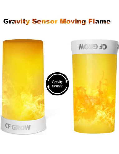 Luz LED Efecto Llama CFGROW Recargable USB Impermeable