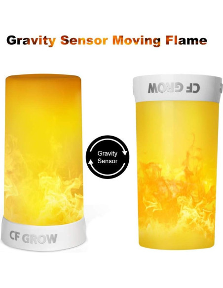 Luz LED Efecto Llama CFGROW Recargable USB Impermeable