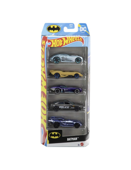 Hot Wheels Coche de Juguete Batman 5-Pack 1:64 Mattel