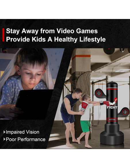 Saco de Boxeo de Pie JUOIFIP 70" para Adultos y Adolescentes