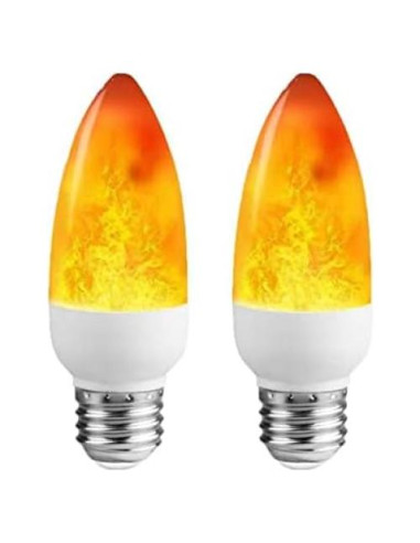 Bombilla LED Efecto Llama E26 4W Amarillo Cálido para Decoración