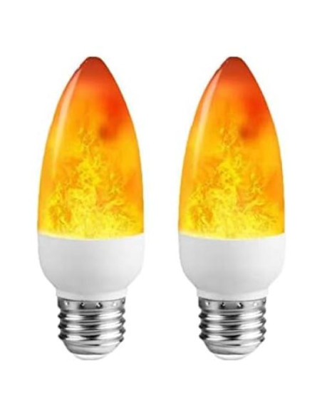 Bombilla LED Efecto Llama E26 4W Amarillo Cálido para Decoración