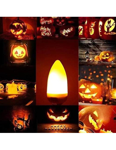 Bombilla LED Efecto Llama E26 4W Amarillo Cálido para Decoración