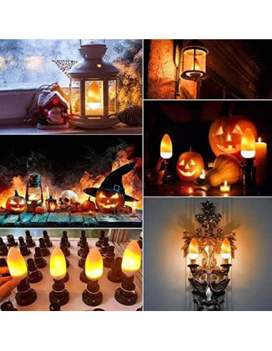 Bombilla LED Efecto Llama E26 4W Amarillo Cálido para Decoración