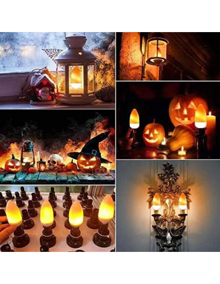 Bombilla LED Efecto Llama E26 4W Amarillo Cálido para Decoración