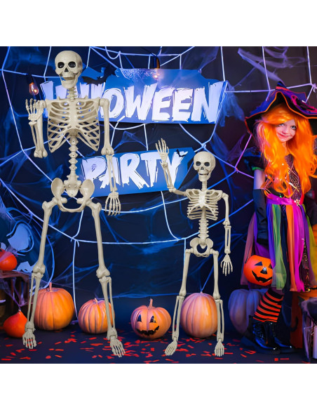Esqueleto Halloween Breesky 1.65m y 0.91m Articulado