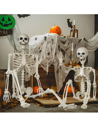 Esqueleto Halloween Breesky 1.65m y 0.91m Articulado