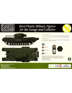 Tanque Churchill Británico con Figuras - Plastic Soldier 5 Miniaturas 2
