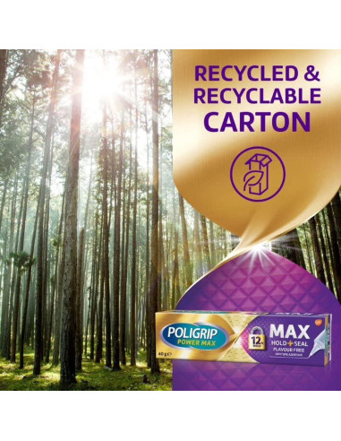 Poligrip Max Seal 40 g Crema Fijadora para Dentaduras - Multipack 6