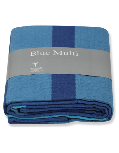 Alfombra de Yoga RAZIIAA 100% Algodón Indio Azul Multicolor