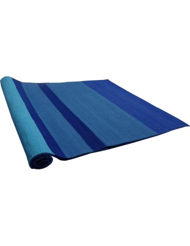 Alfombra de Yoga RAZIIAA 100% Algodón Indio Azul Multicolor