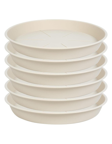 Paquete de 6 bandejas para macetas OVZILKI 10 cm Beige