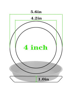 Paquete de 6 bandejas para macetas OVZILKI 10 cm Beige 2