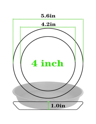 Paquete de 6 bandejas para macetas OVZILKI 10 cm Beige
