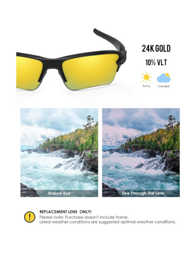 Lentes de Reemplazo Polarizados BlazerBuck Flak 2.0 XL Oro 24k