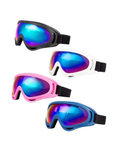 Gafas de esquí LJDJ - Paquete de 4 colores, protección UV