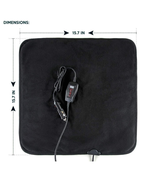 Almohadilla Calentadora ZONETECH Mini 39.9x39.9cm Negra