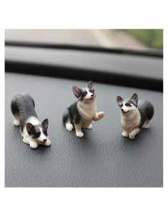 Adornos de Corgi de Resina WAYUTO - Set de 3 Estatuas