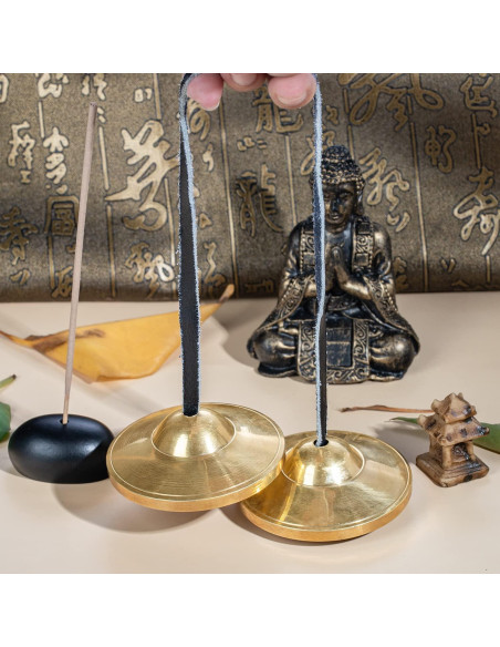 Címbalos Tingsha ZenBless Tibetanos 2.6cm Bronce para Meditación