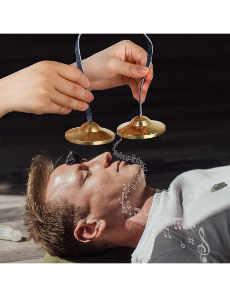 Címbalos Tingsha ZenBless Tibetanos 2.6cm Bronce para Meditación