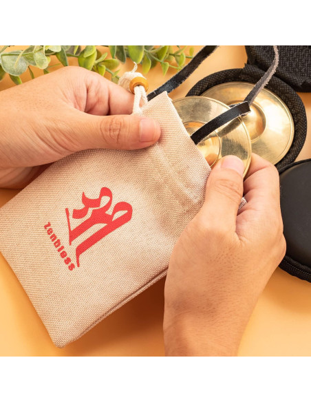 Címbalos Tingsha ZenBless Tibetanos 2.6cm Bronce para Meditación