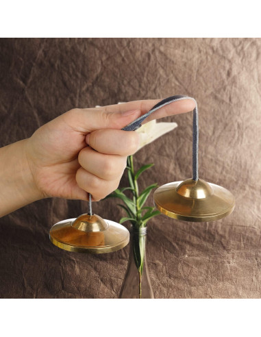 Címbalos Tingsha ZenBless Tibetanos 2.6cm Bronce para Meditación