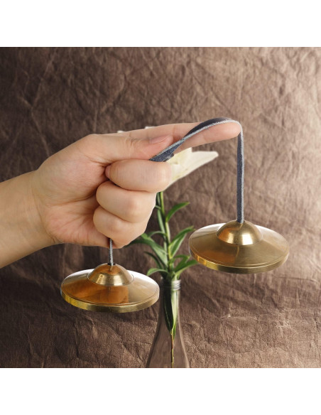 Címbalos Tingsha ZenBless Tibetanos 2.6cm Bronce para Meditación