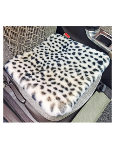 Cojín de Asiento de Coche ACDIAC Piel de Conejo Sintético 1 Pieza