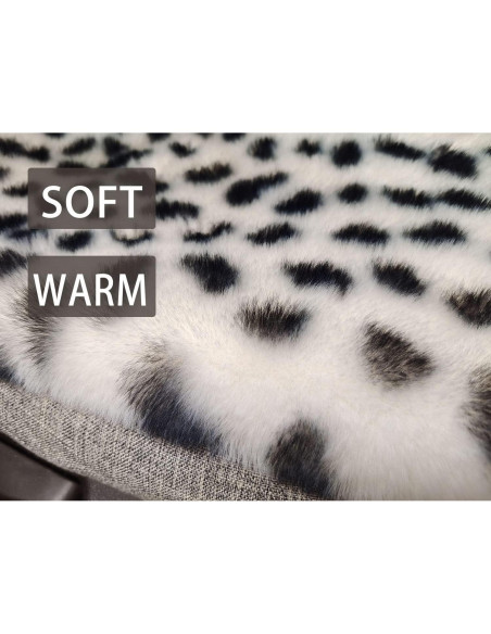 Cojín de Asiento de Coche ACDIAC Piel de Conejo Sintético 1 Pieza