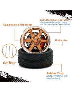 Ruedas 1/64 WAVEIST PS - 4 Juegos de ABS y Goma 2