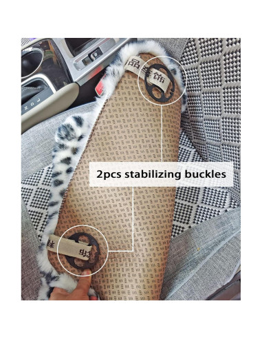 Cojín de Asiento de Coche ACDIAC Piel de Conejo Sintético 1 Pieza