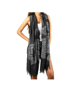 Bufanda Boho Tribu Azure OM 182x91 cm Algodón Impresa