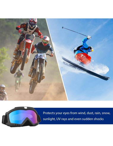 Gafas de Moto MUQIDA a Prueba de Viento y Polvo Coloridas