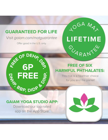 Alfombra de Yoga de Corcho Gaiam 172.72x60.96cm Antideslizante
