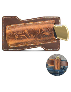Funda de cuchillo de cuero Biobasedon modelo Brown 02