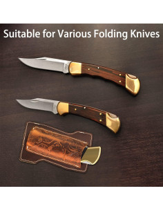 Funda de cuchillo de cuero Biobasedon modelo Brown 02 2