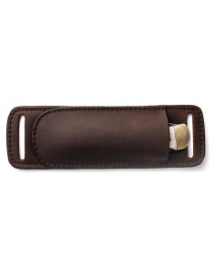 Funda de cuchillo de cuero Gentlestache EDC marrón oscuro