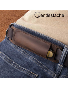Funda de cuchillo de cuero Gentlestache EDC marrón oscuro 2
