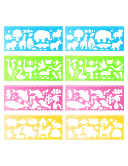 Plantillas para Dibujar Niños PKRFCJ 8 Pcs Animales 15.24 cm