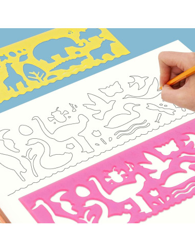 Plantillas para Dibujar Niños PKRFCJ 8 Pcs Animales 15.24 cm