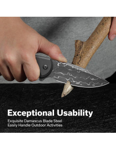 Cuchillo de Bolsillo CIVIVI Button Lock Praxis Damasco 9.06 cm 2