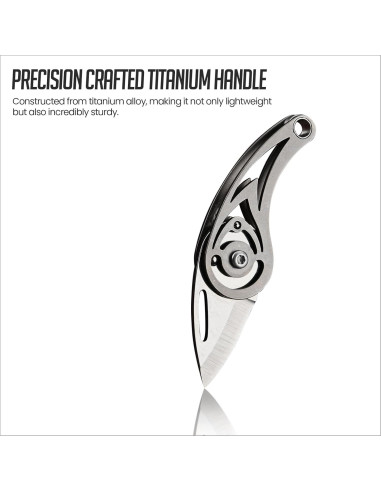 Cuchillo de Bolsillo EDC Tops Home Titanio 6cm Ligero