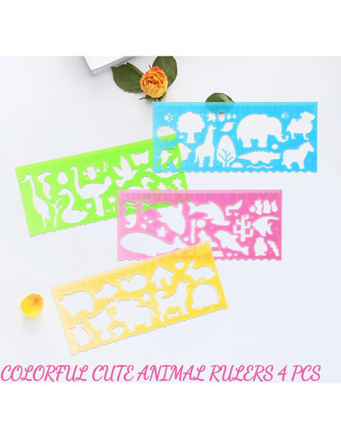 Plantillas para Dibujar Niños PKRFCJ 8 Pcs Animales 15.24 cm