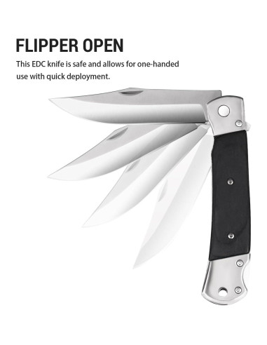 Cuchillo de bolsillo BARRYSAIL 6696 plegable 9.9 cm acero inoxidable