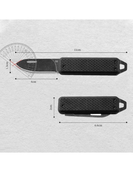 Cuchillo de bolsillo Caressolove G10 EDC 10.99 cm Negro